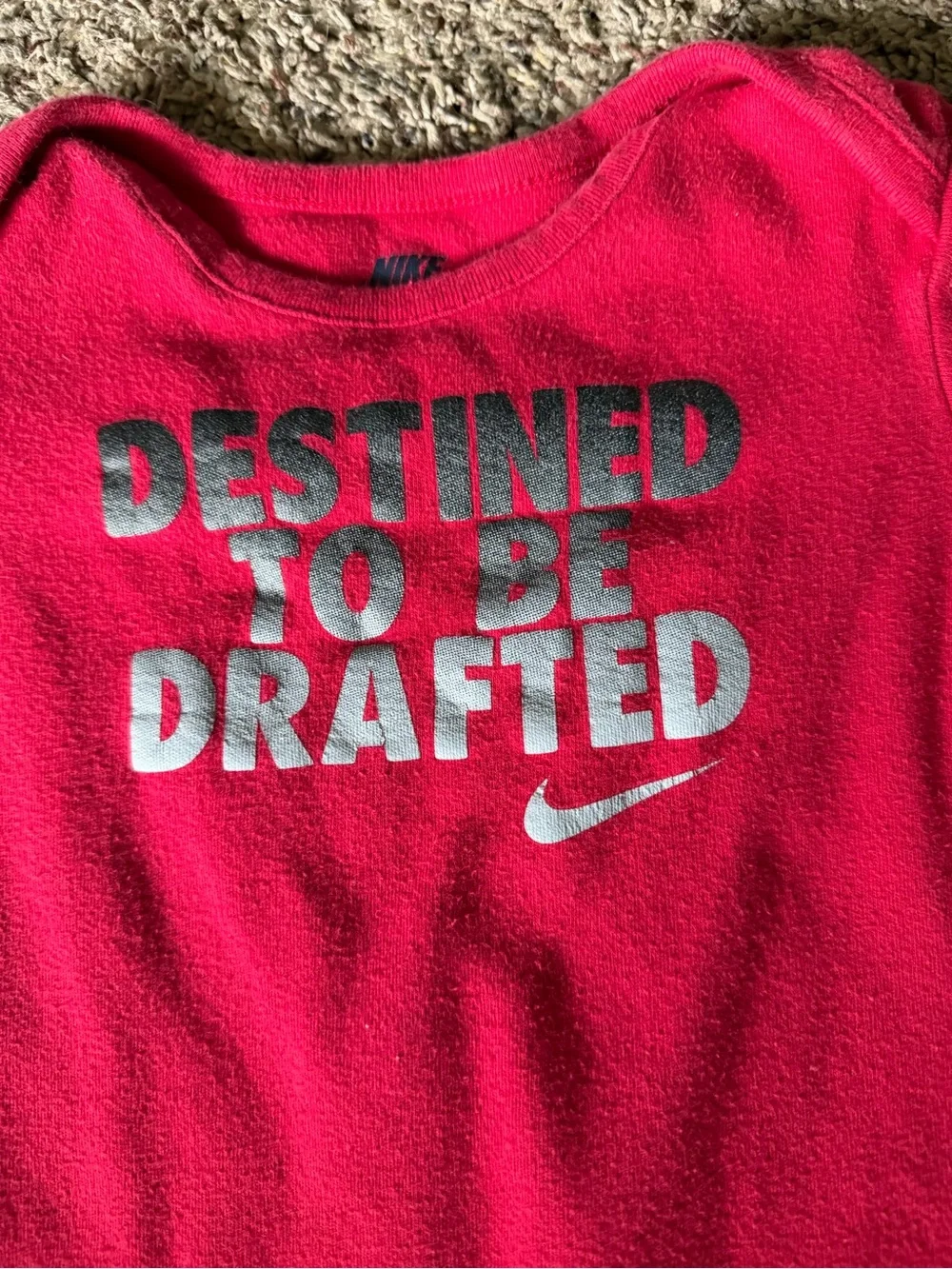 Nike Infant Red Long-Sleeve One-Piece onesie- 